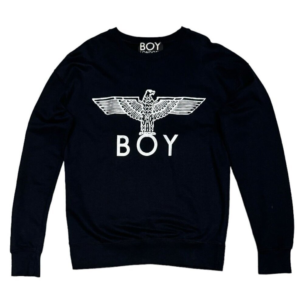 BOY LONDON Luxury Designer UK Womens Light Sweatshirt Black Sweater Women Medium